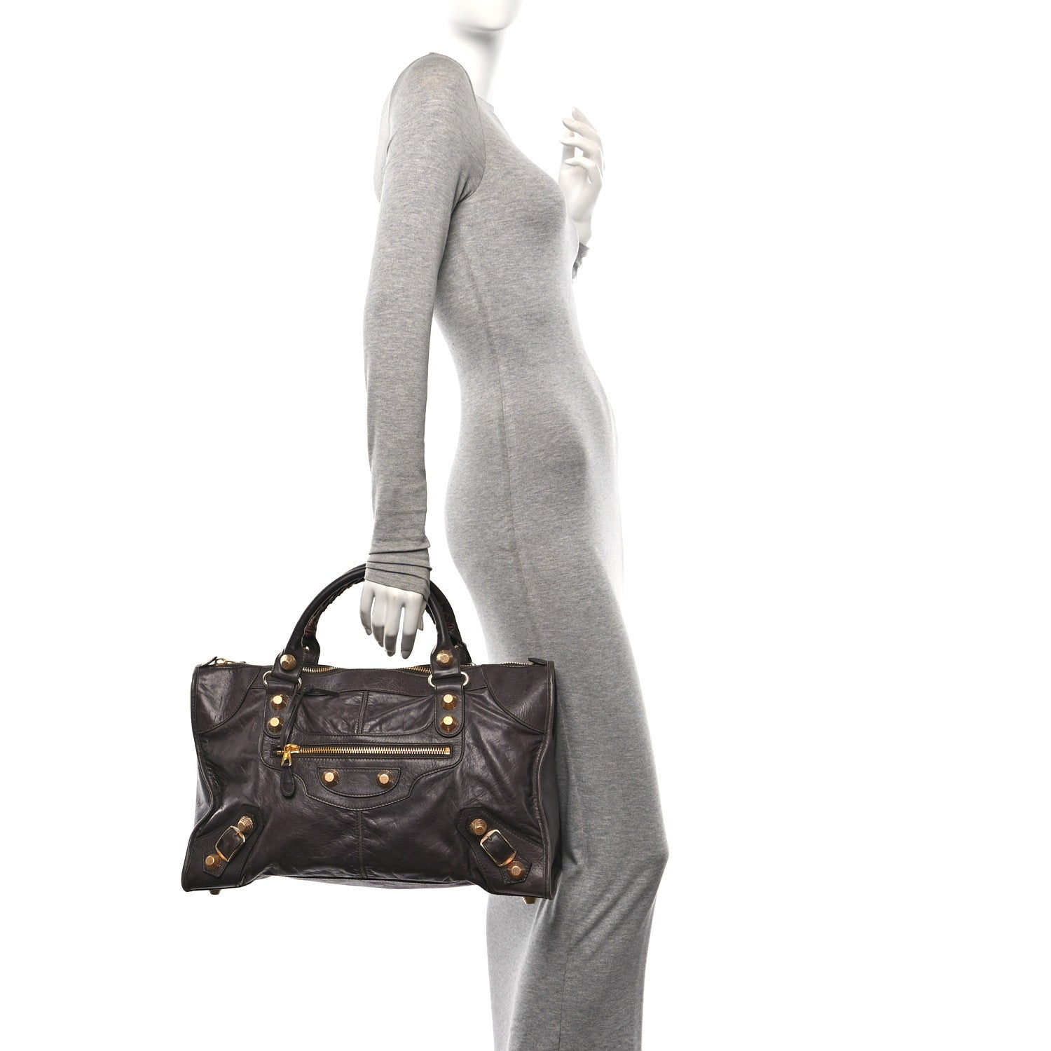 Balenciaga Agneau Giant 21 Gold Hardware Work Charbon 2 of 13