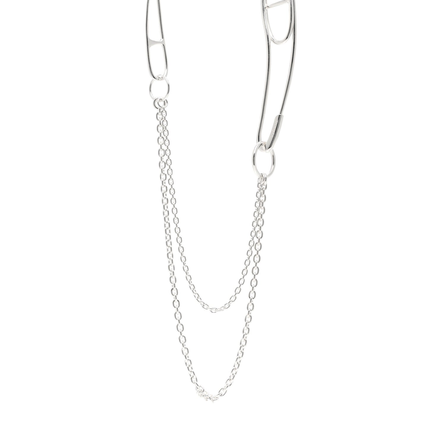 Sterling Silver Chaine d'Ancre Punk Long Necklace