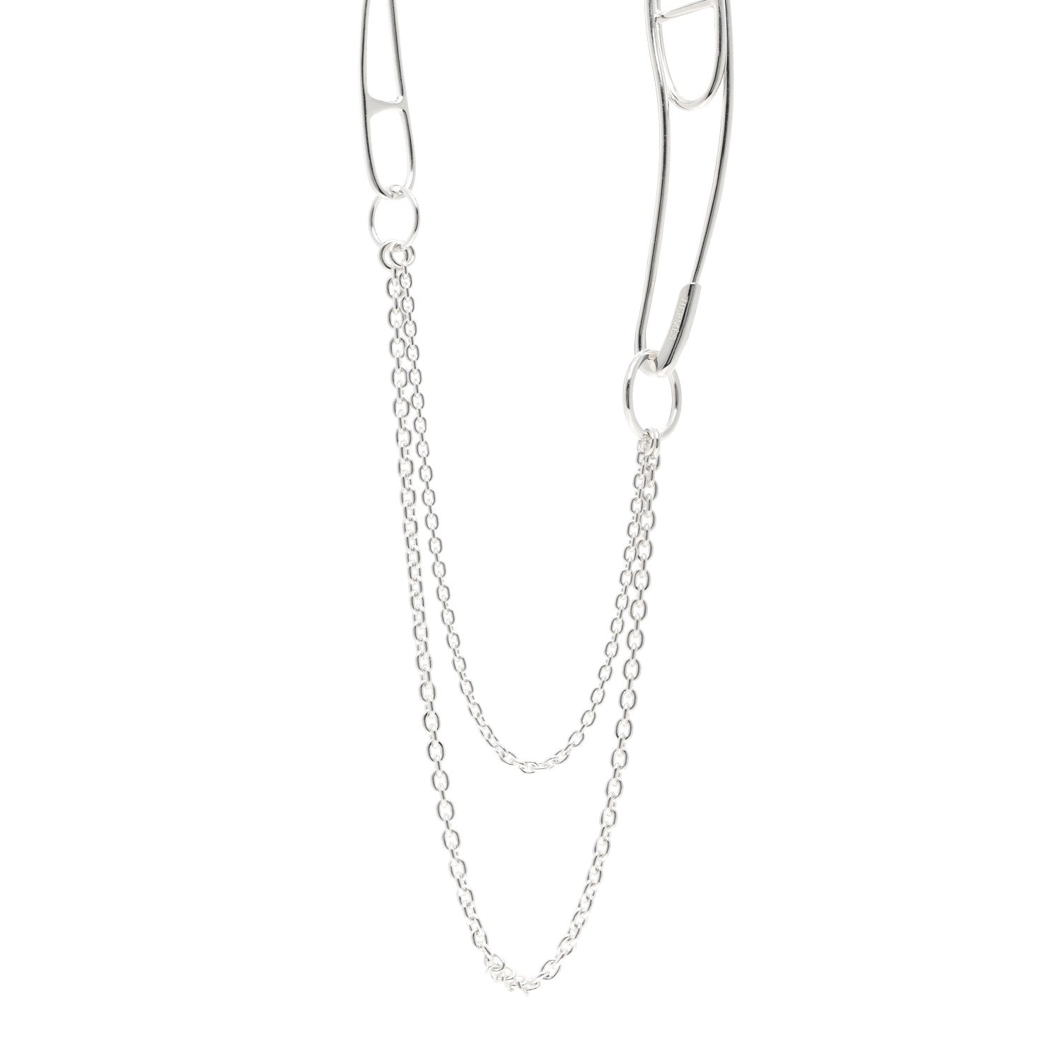 Hermes Sterling Silver Chaine d'Ancre Punk Long Necklace 1 of 6