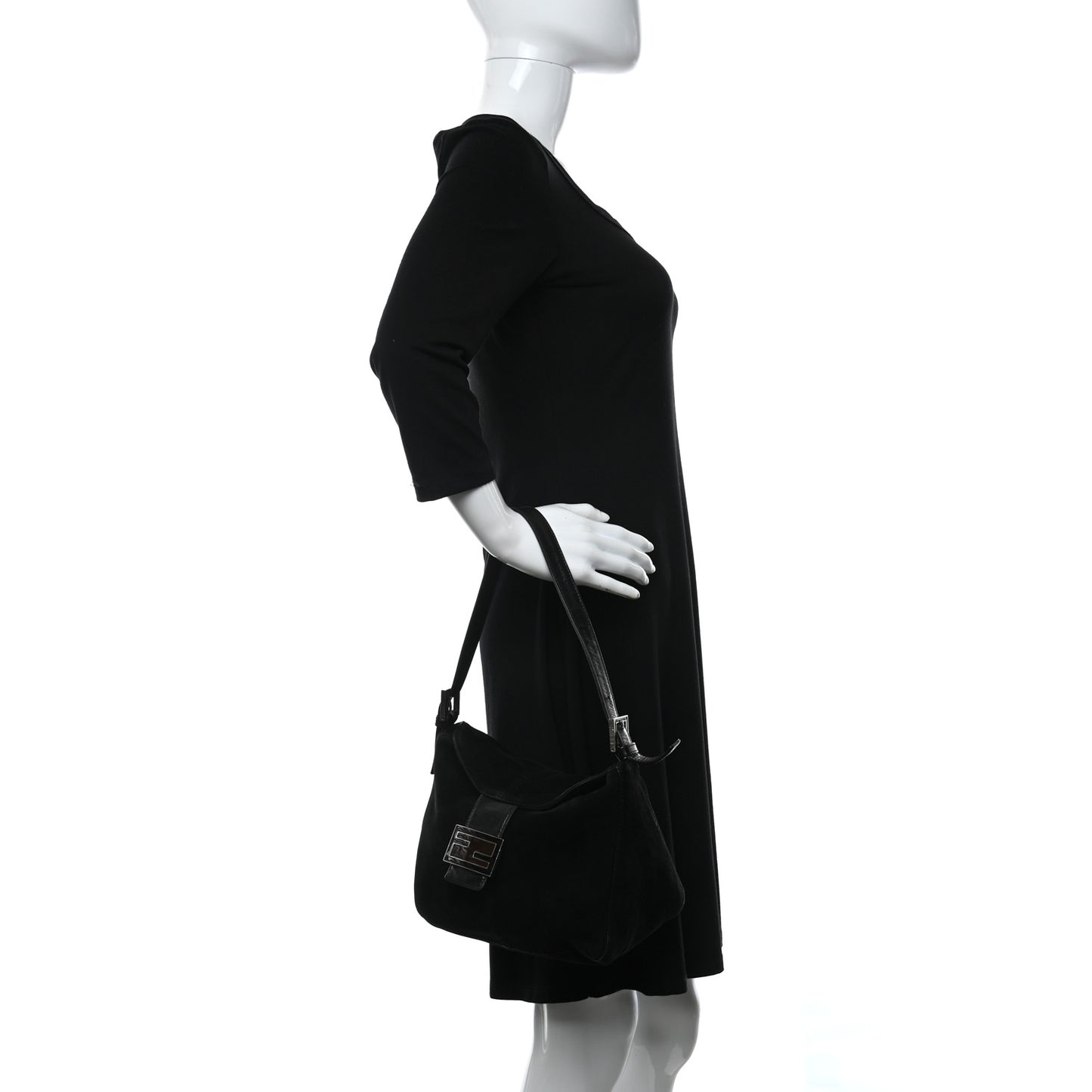 Suede Shoulder Bag Black