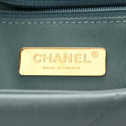 Chanel Lambskin Quilted Large Chanel 19 Flap Light Blue 6 of 11
