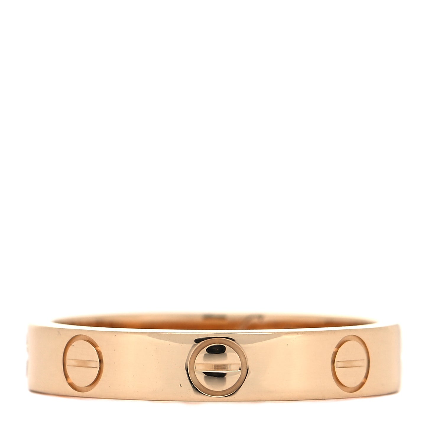 18K Yellow Gold 3.5mm LOVE Wedding Band Ring 52 6