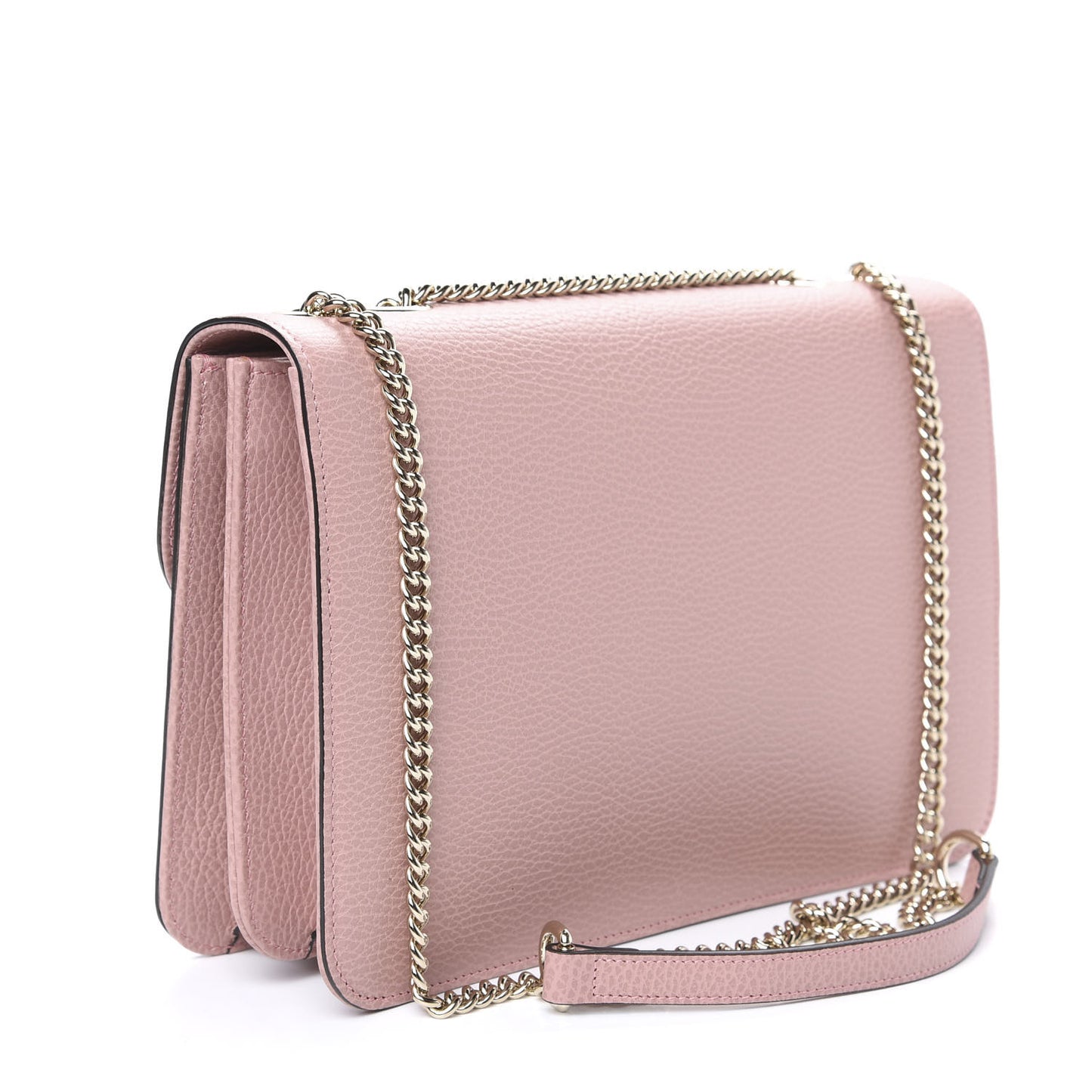 Dollar Calfskin Interlocking G Shoulder Bag Soft Pink