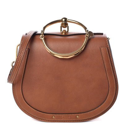 Chloe Calfskin Suede Medium Nile Bracelet Bag Caramel 1 of 8