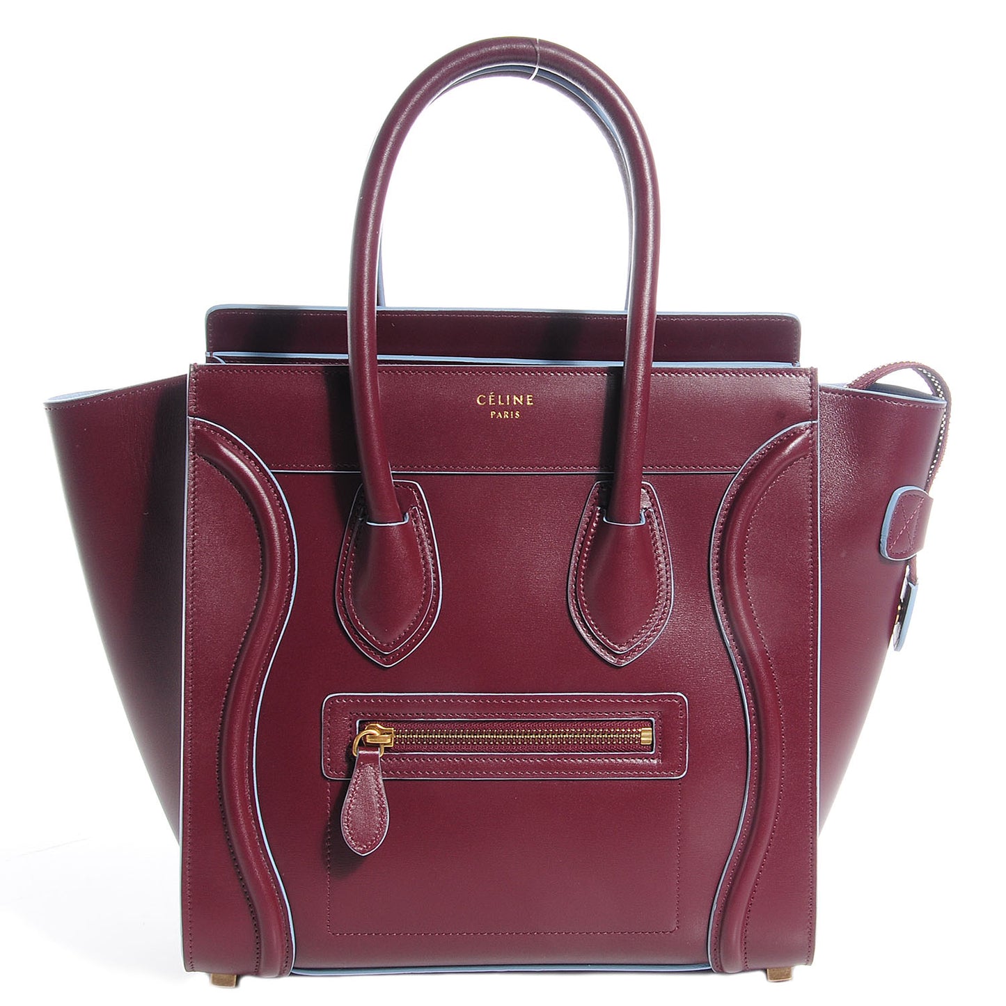 Palmelato Micro Luggage Burgundy Light Blue