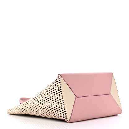 Louis Vuitton Calfskin Perforated Lockme Cabas Rose Poudre Creme 4 of 10