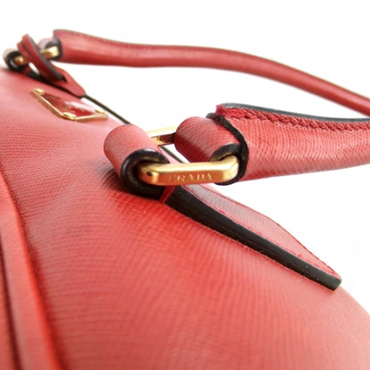 Prada Saffiano Lux Leather Boston Tote Red 7 of 10