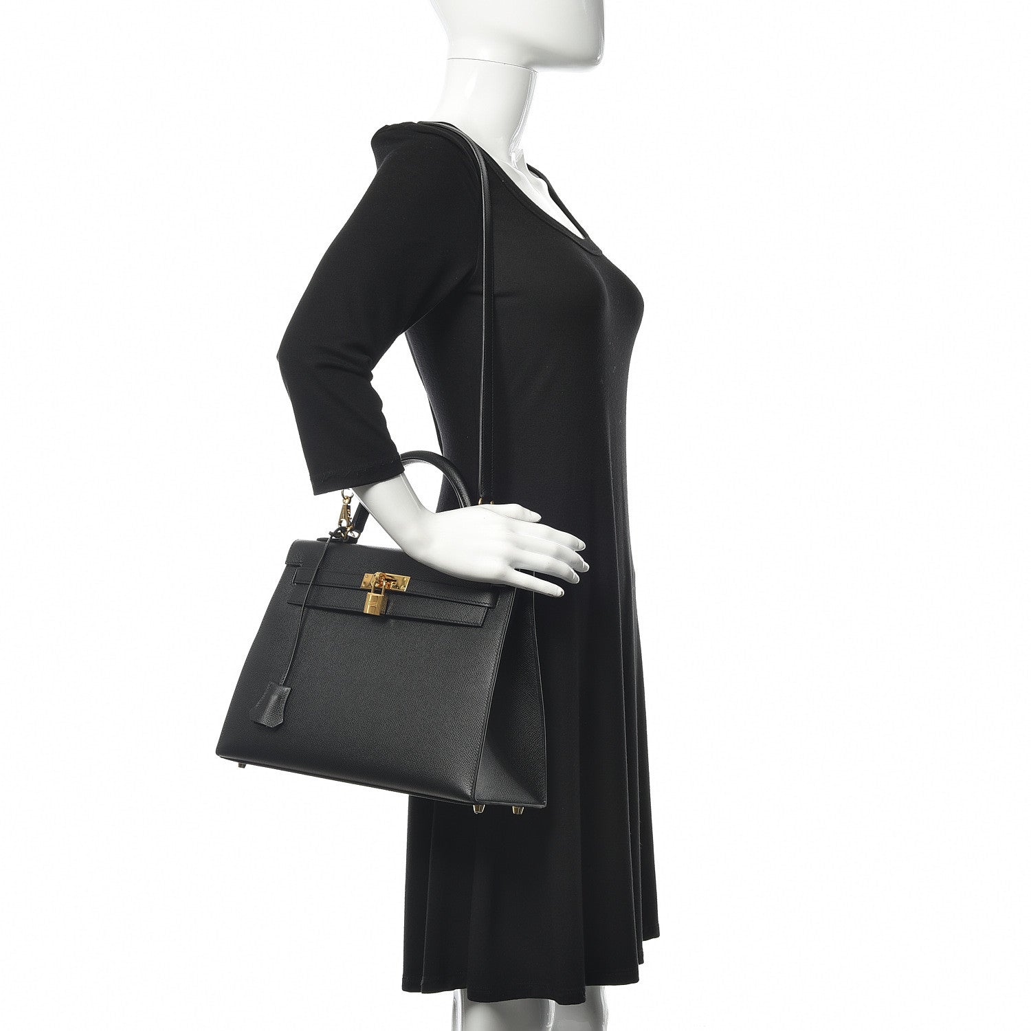 Hermes Epsom Kelly Sellier 32 Black 2 of 32