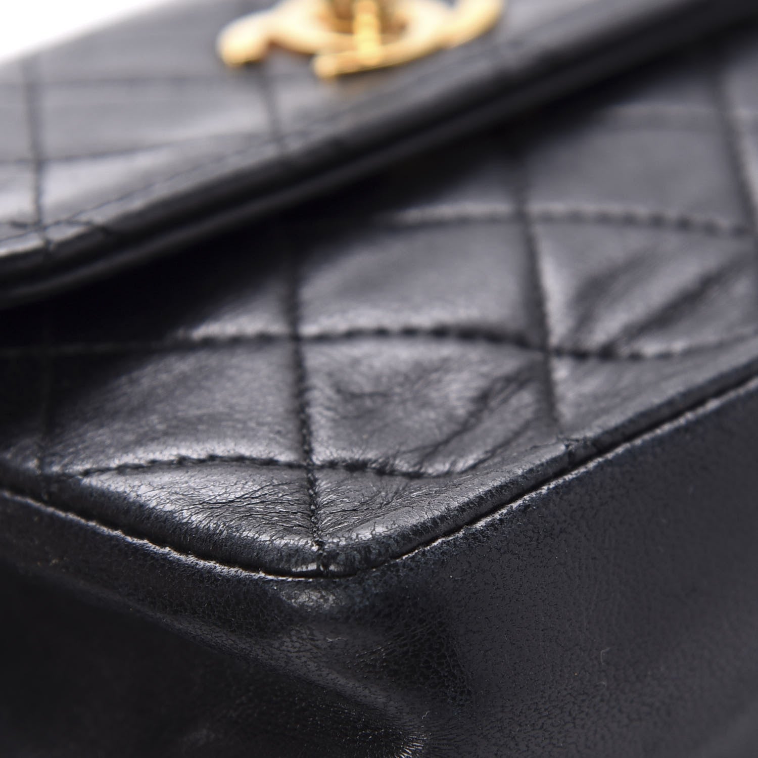 Chanel Lambskin Quilted Micro Mini Flap Bag Black 9 of 16