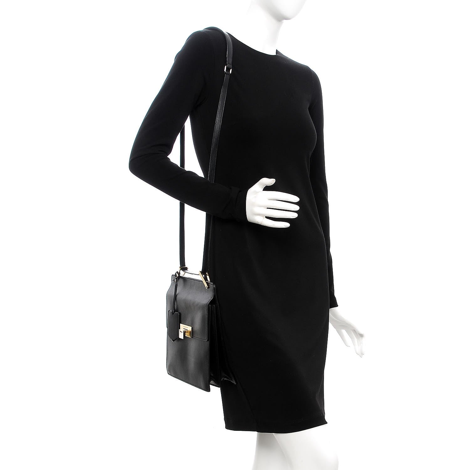 Balenciaga Calfskin Le Dix Besace Black 2 of 7