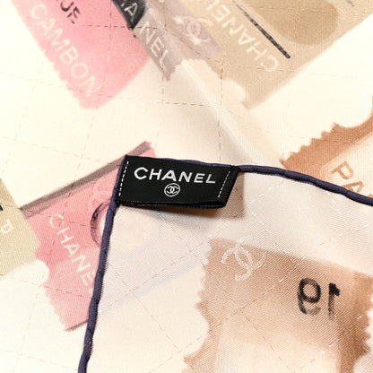 Chanel Silk Square Scarf Pink Multicolor 2 of 3