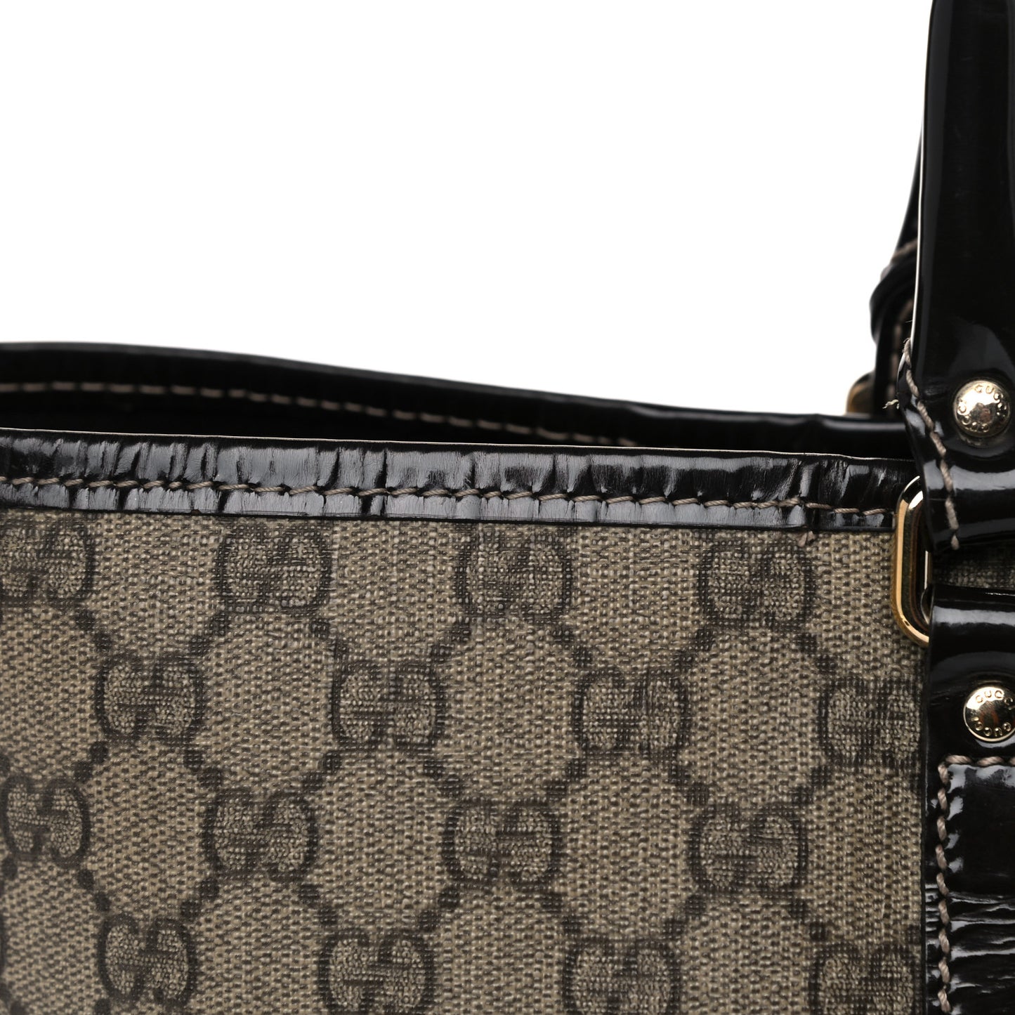 GG Plus Monogram Large Joy Tote Dark Brown