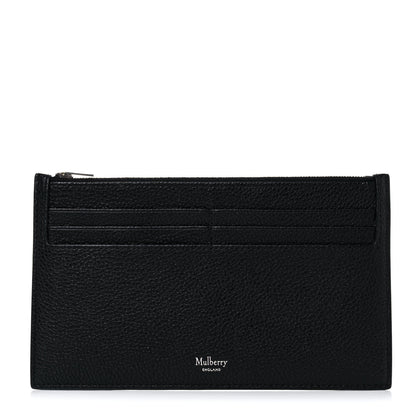 Mulberry Classic Grain Zipped Travel Card Holder Black 1 of 10