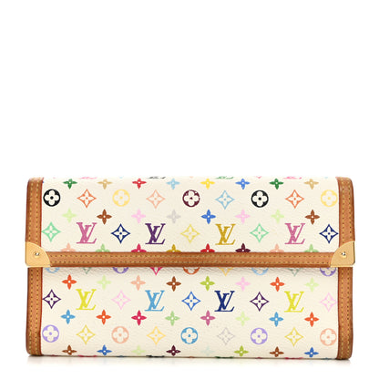 Louis Vuitton Monogram Multicolor Porte Tresor International Wallet White 1 of 11