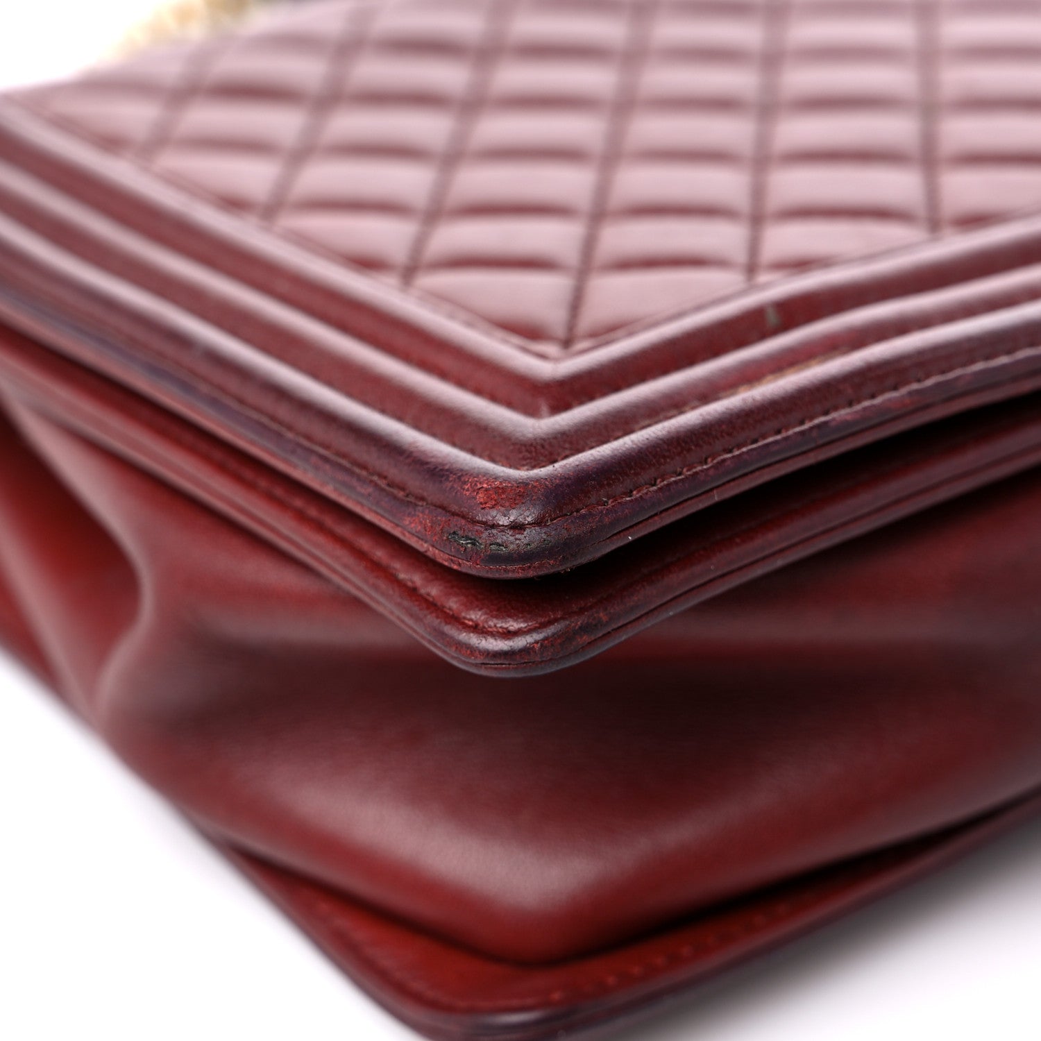 Chanel Lambskin Quilted New Medium Boy Flap Dark Red 8 of 20