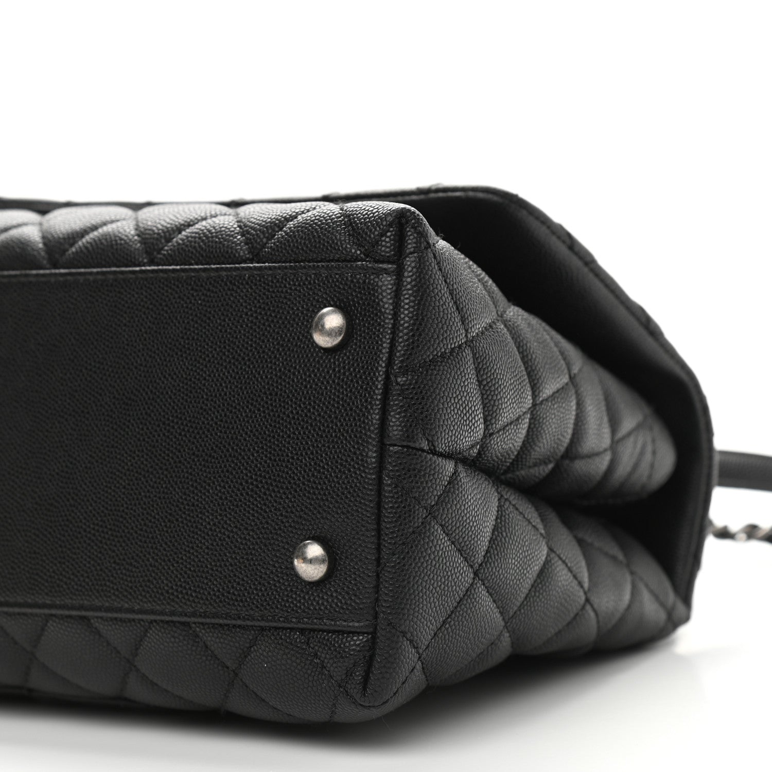 Chanel Caviar Lizard Quilted Small Coco Handle Flap Black 9 of 9