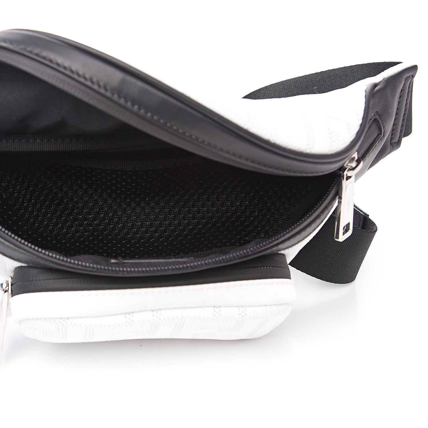 Fendi Neoprene Mesh Vitello Grace FF Pocket Belt Bag White 4 of 8