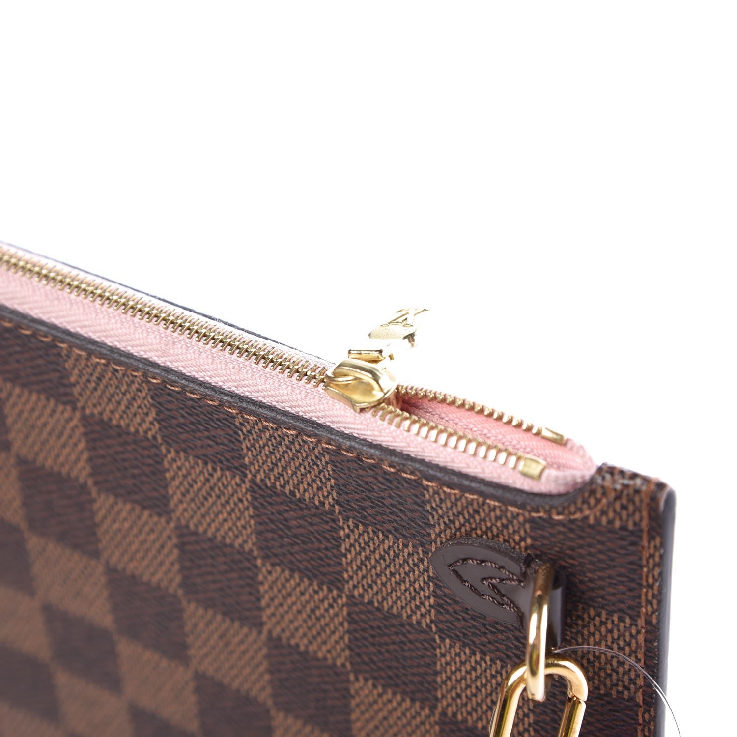 Louis Vuitton Damier Ebene Neverfull MM GM Pochette Rose Ballerine 9 of 10
