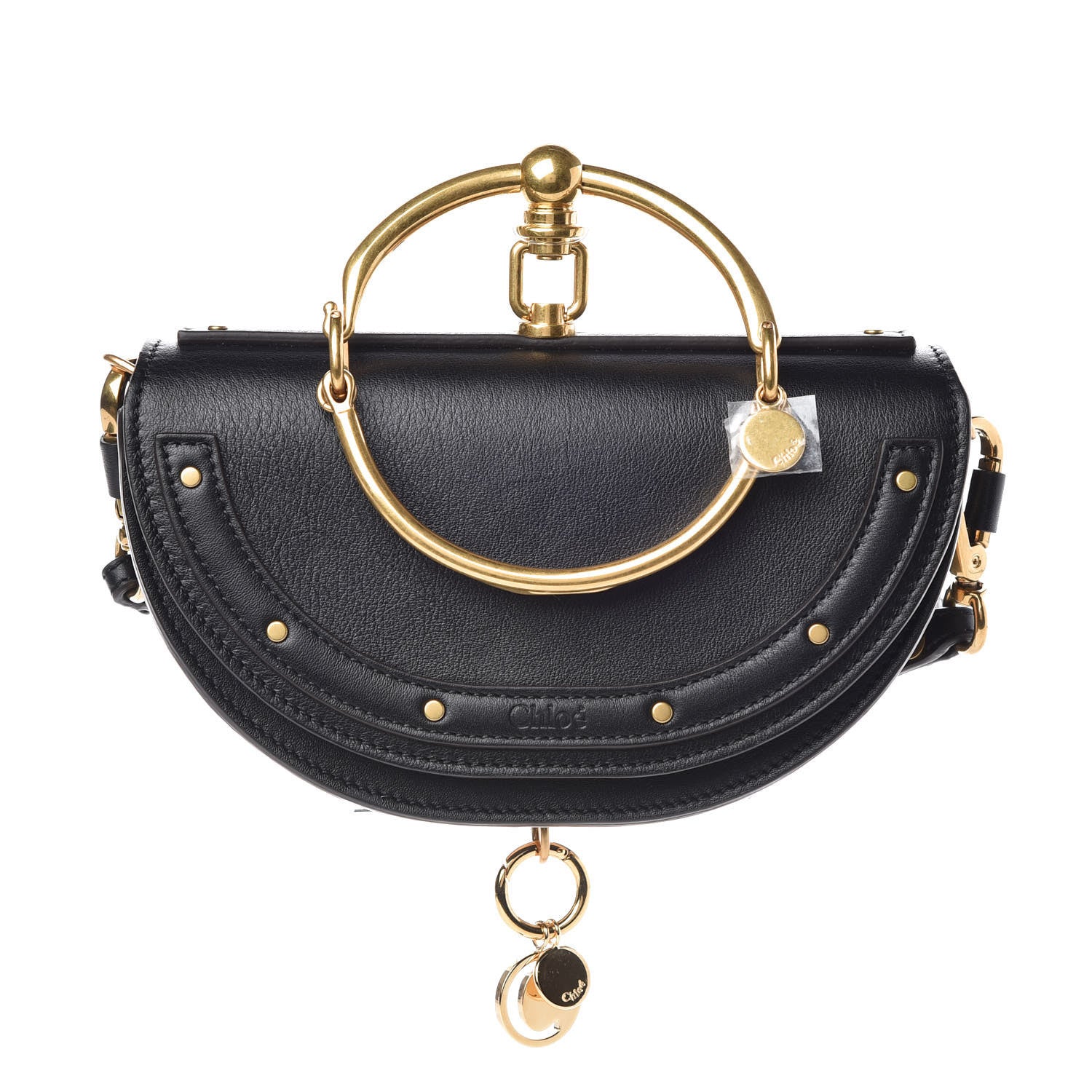 Chloe Calfskin Small Nile Bracelet Minaudiere Bag Black 1 of 8