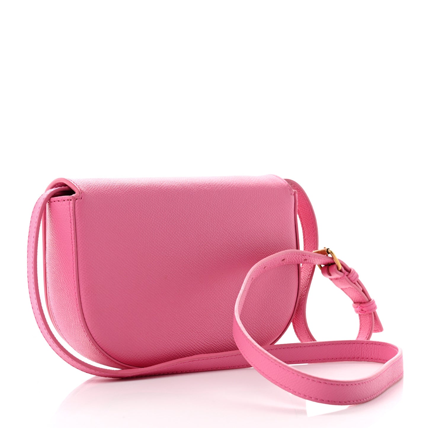 Signature Grained Calfskin Logo Print Ville Day Bag XS Rose Bubblegum Black