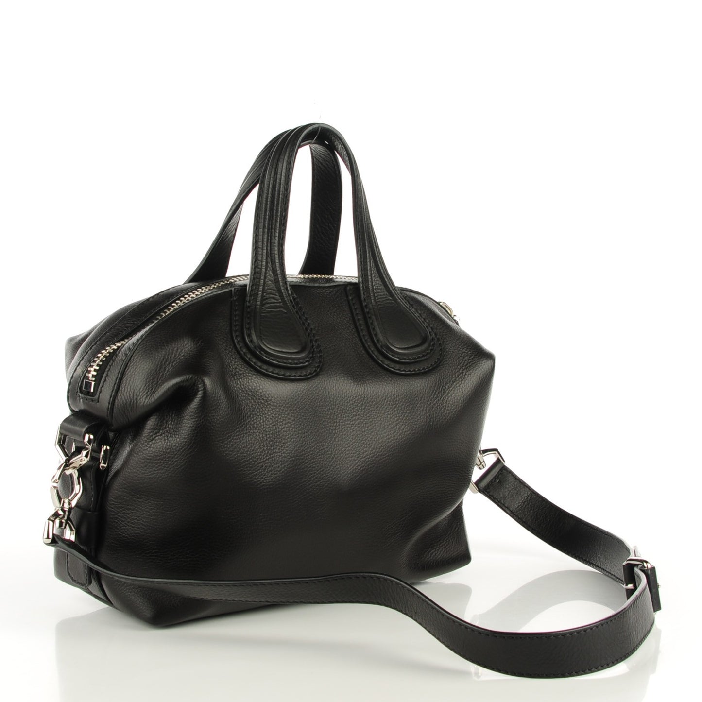 Waxed Calfskin Small Nightingale Black