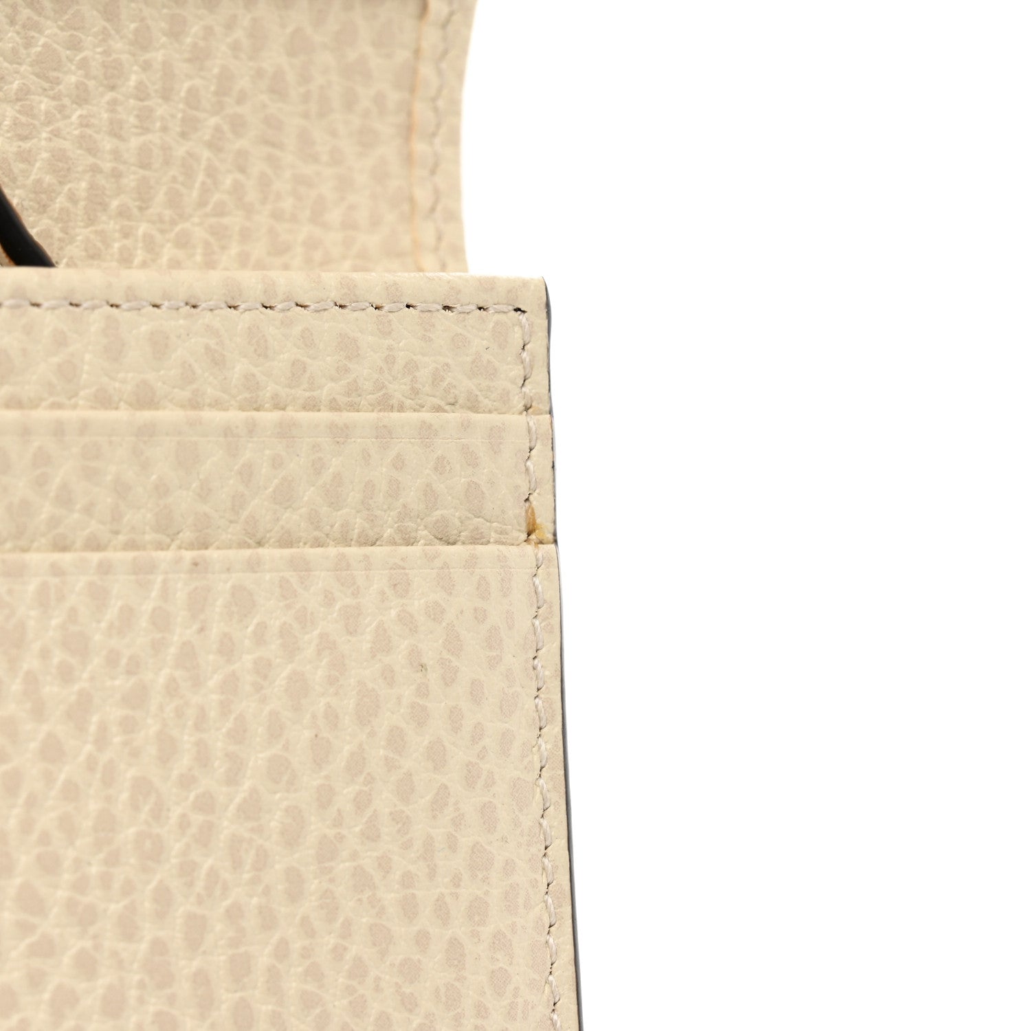 Gucci Dollar Calfskin GG Supreme Monogram GG Marmont Card Case Mystic White Beige Ebony 7 of 7