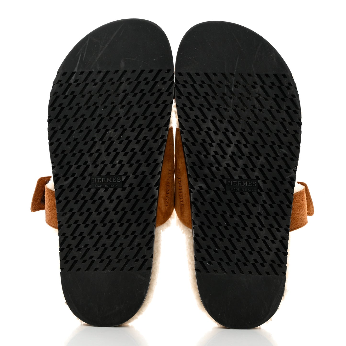 Suede Goatskin Woolskin Womens Chypre Sandals 39 Naturel Ecru