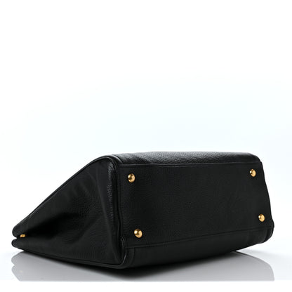 Prada Vitello Daino Shopping Tote Black 4 of 11