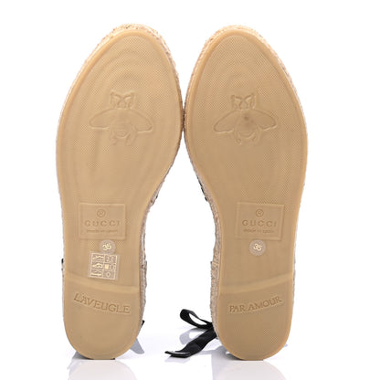 Gucci Nappa Matelasse GG Marmont Ankle Wrap Espadrilles 35 Black 5 of 5