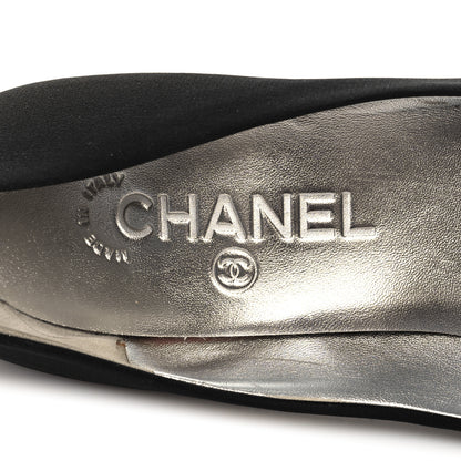 Chanel Silk Crepe CC Pumps 36 Black 8 of 9