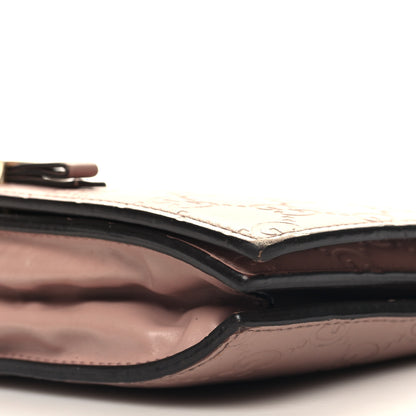 Gucci Guccissima Signature Bowy Chain Wallet Dark Cipria 9 of 12