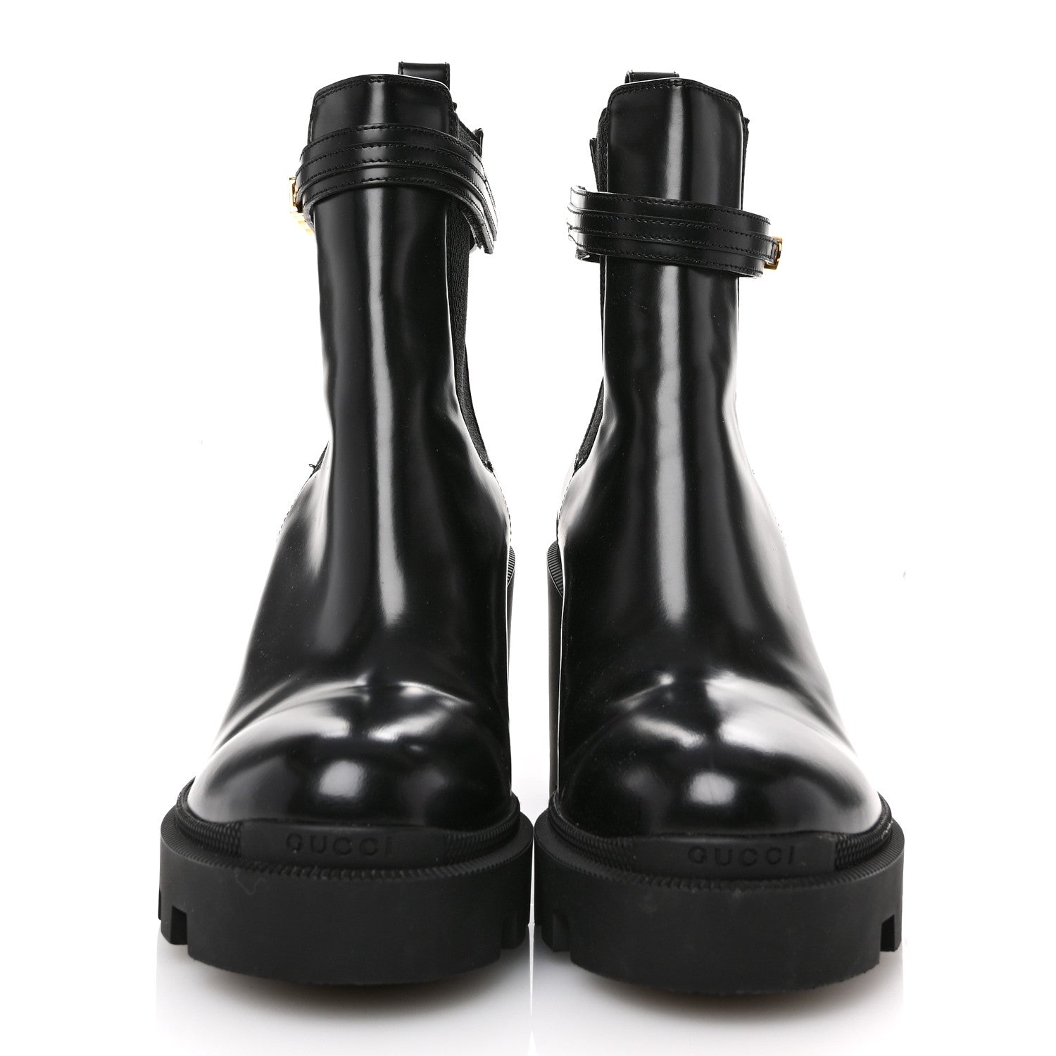 Gucci Magnum Calfskin Logo Ankle Boots 40 Black 3 of 11