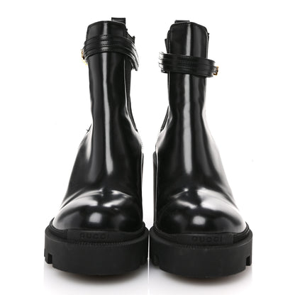 Gucci Magnum Calfskin Logo Ankle Boots 40 Black 3 of 11