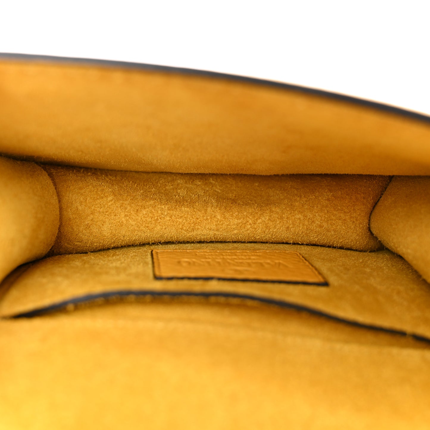 Pebbled Calfskin Mini Glam Lock Rockstud Flap Yellow