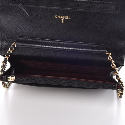 Chanel Caviar Quilted Wallet On Chain WOC Black 5 of 8