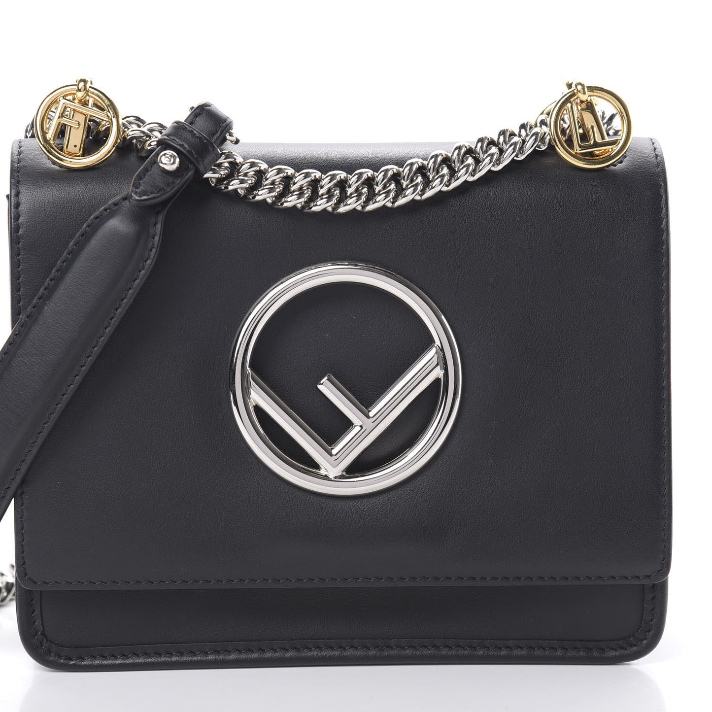 Vitello Century Opaco F is Fendi Small Kan I Shoulder Bag Black