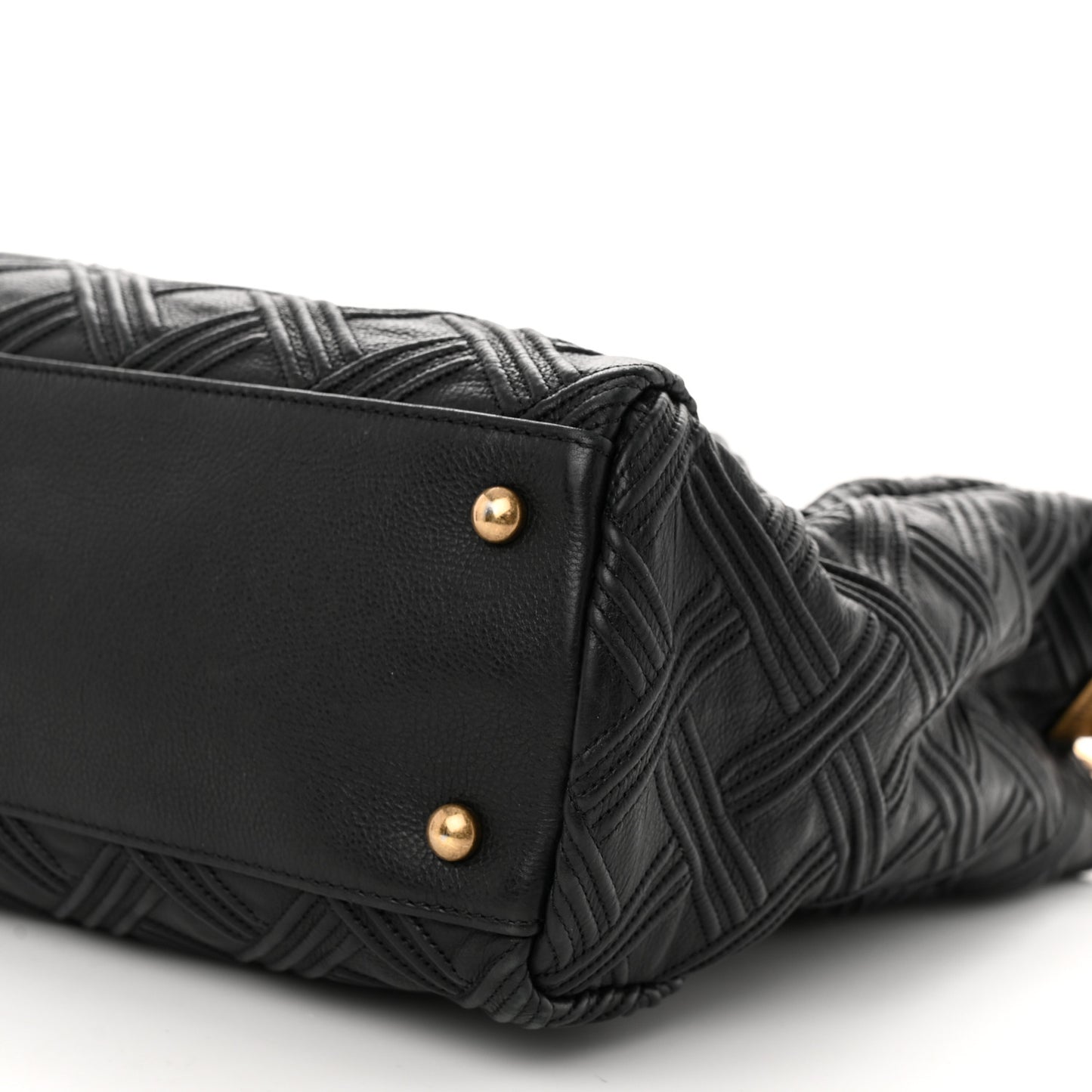 Calfskin Large Retro Girl Shopping Tote Black