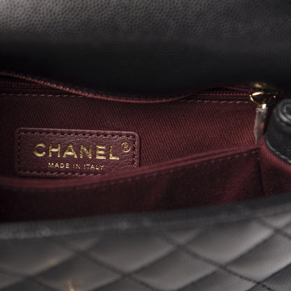 Chanel Caviar Quilted Mini Coco Handle Flap Black 6 of 11
