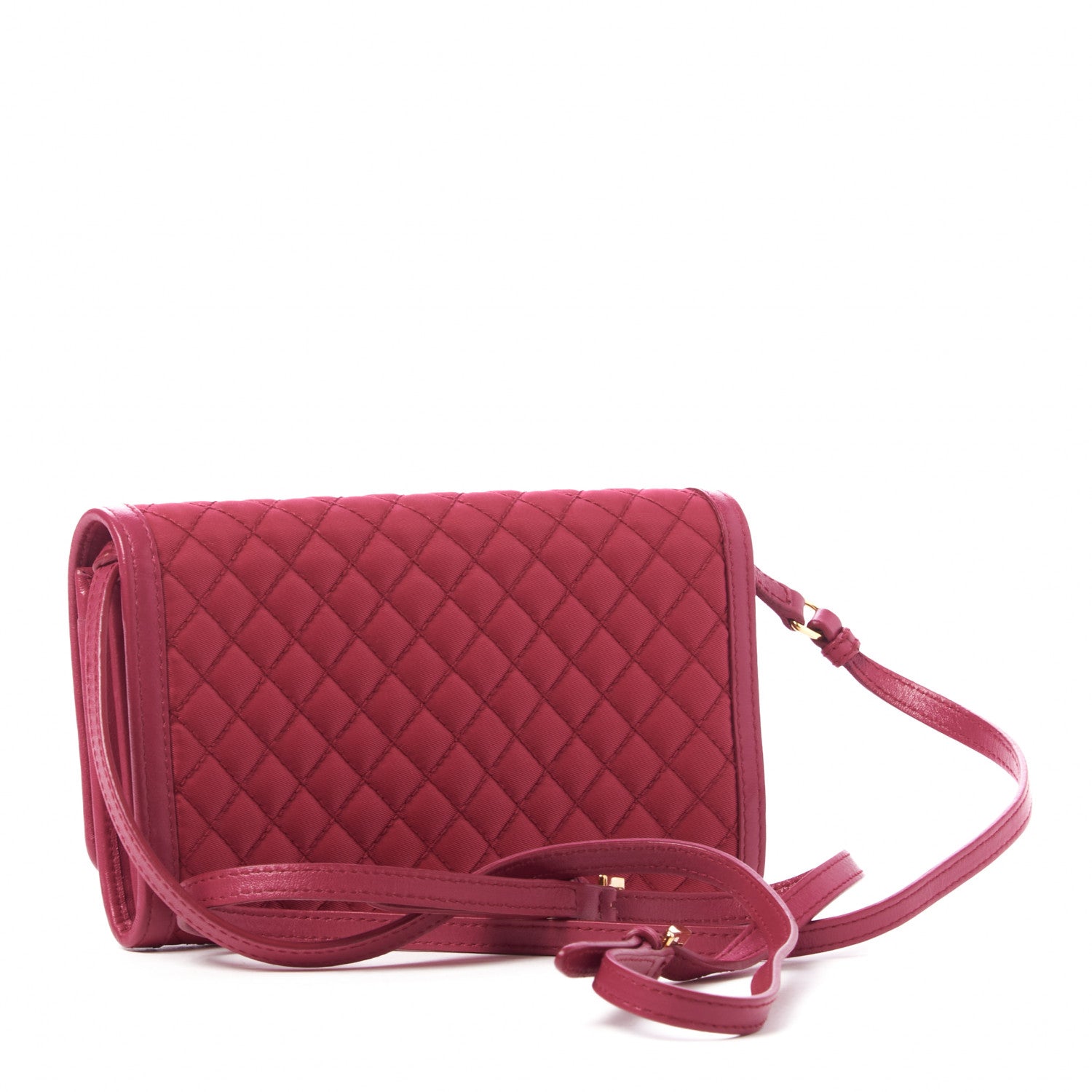 Prada Tessuto Quilted Mini Crossbody Wallet Ibisco 2 of 8