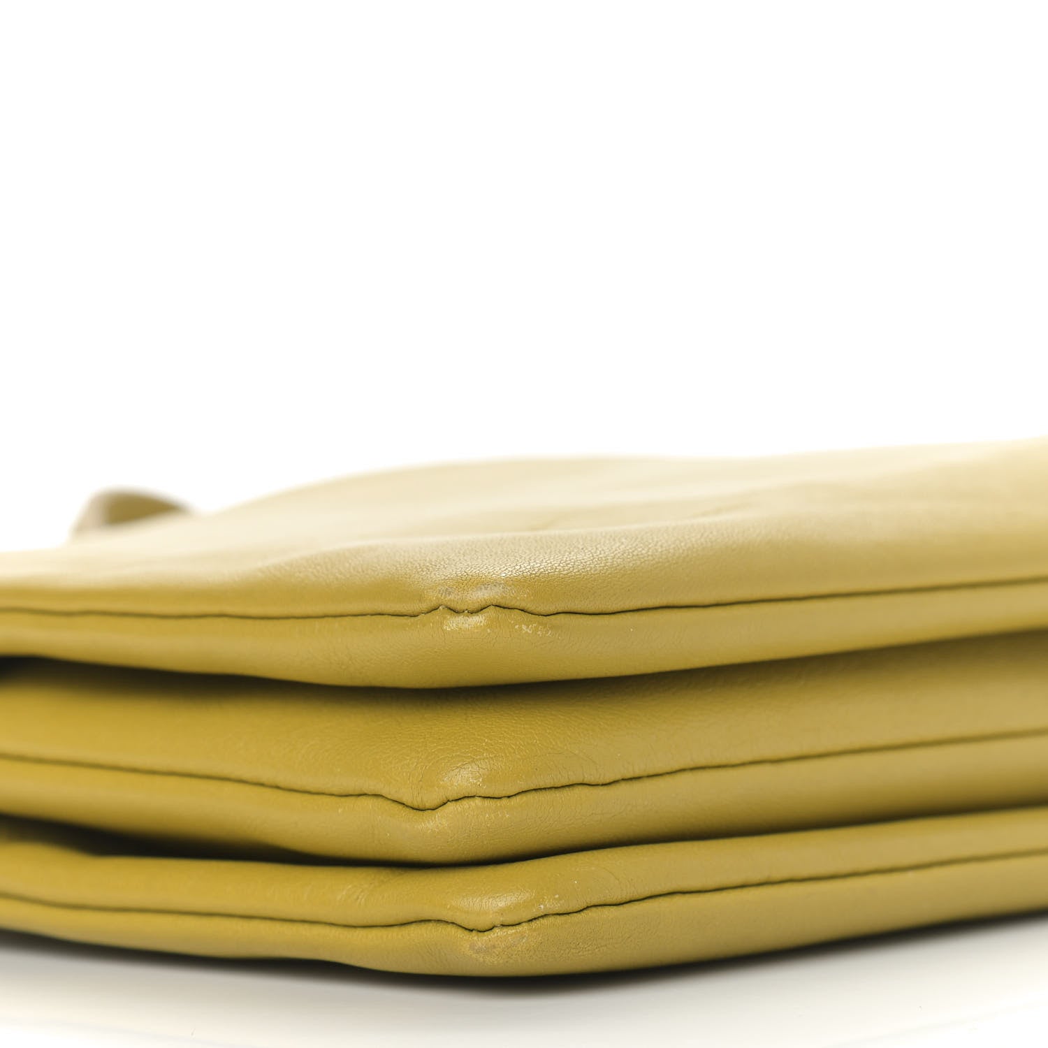 Celine Lambskin Small Trio Crossbody Bag Citron 12 of 19