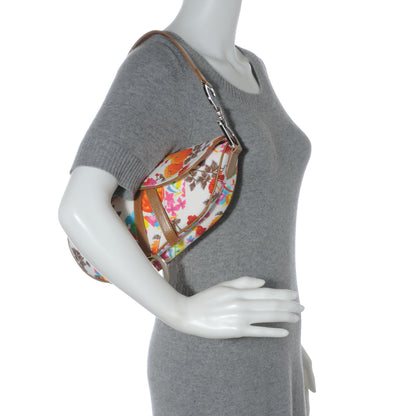 Christian Dior Canvas Floral Saddle Bag 2 of 7