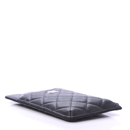 Chanel Caviar Quilted Classic Flat Wallet Pouch Black 4 of 9