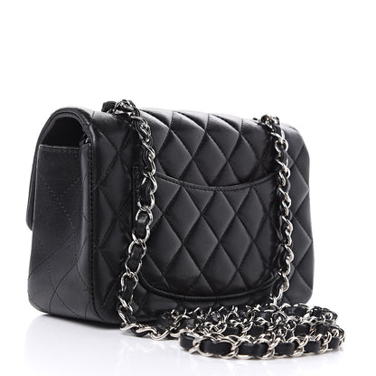 Chanel Lambskin Quilted Mini Rectangular Flap Black 3 of 16