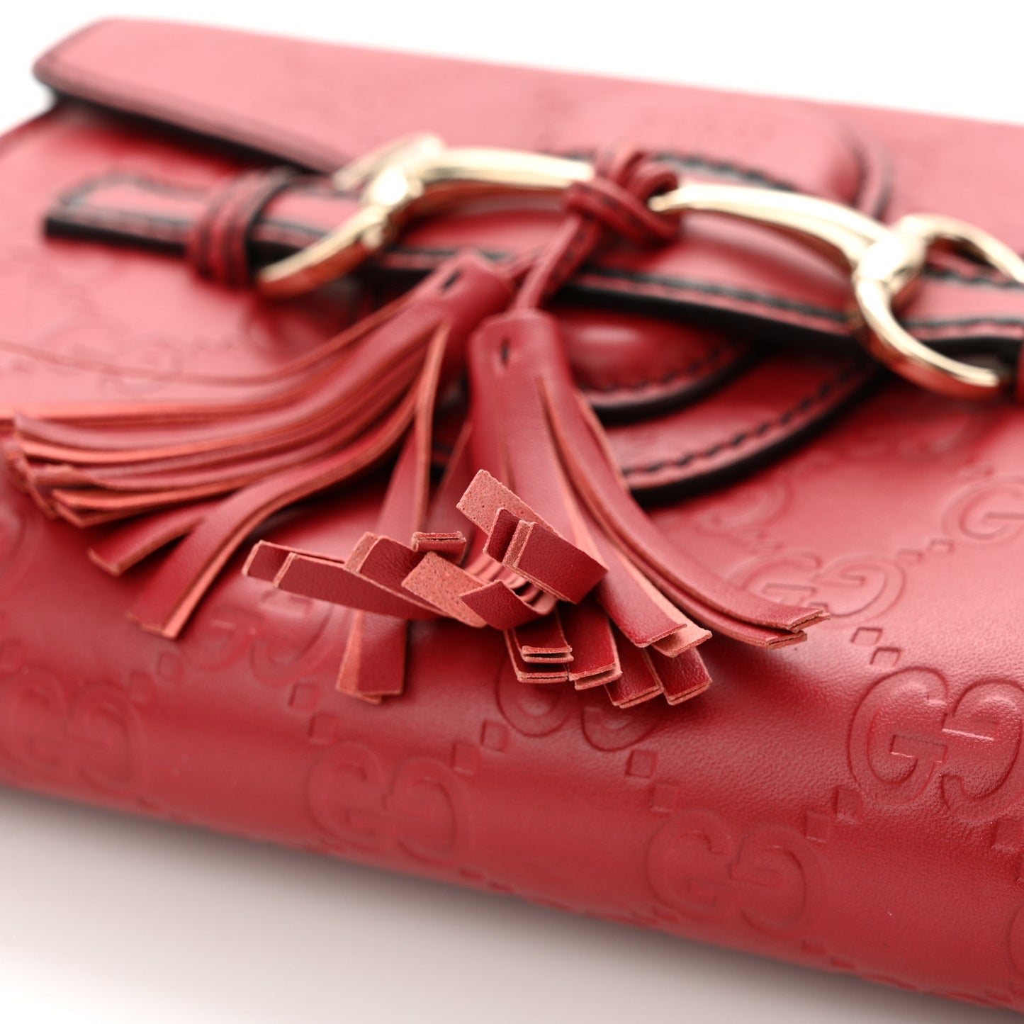 Guccissima Mini Emily Chain Shoulder Bag Red