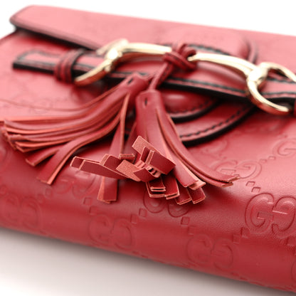 Gucci Guccissima Mini Emily Chain Shoulder Bag Red 11 of 11