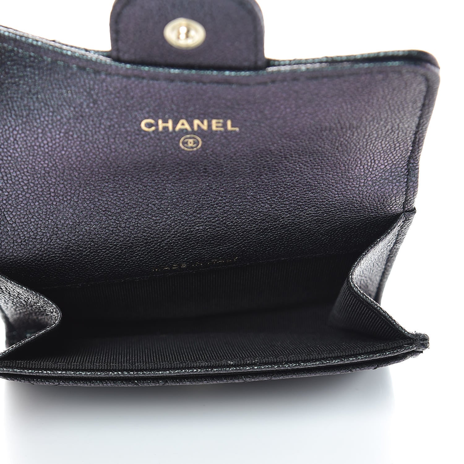 Chanel Iridescent Caviar Quilted Flap Card Holder Black 5 of 9