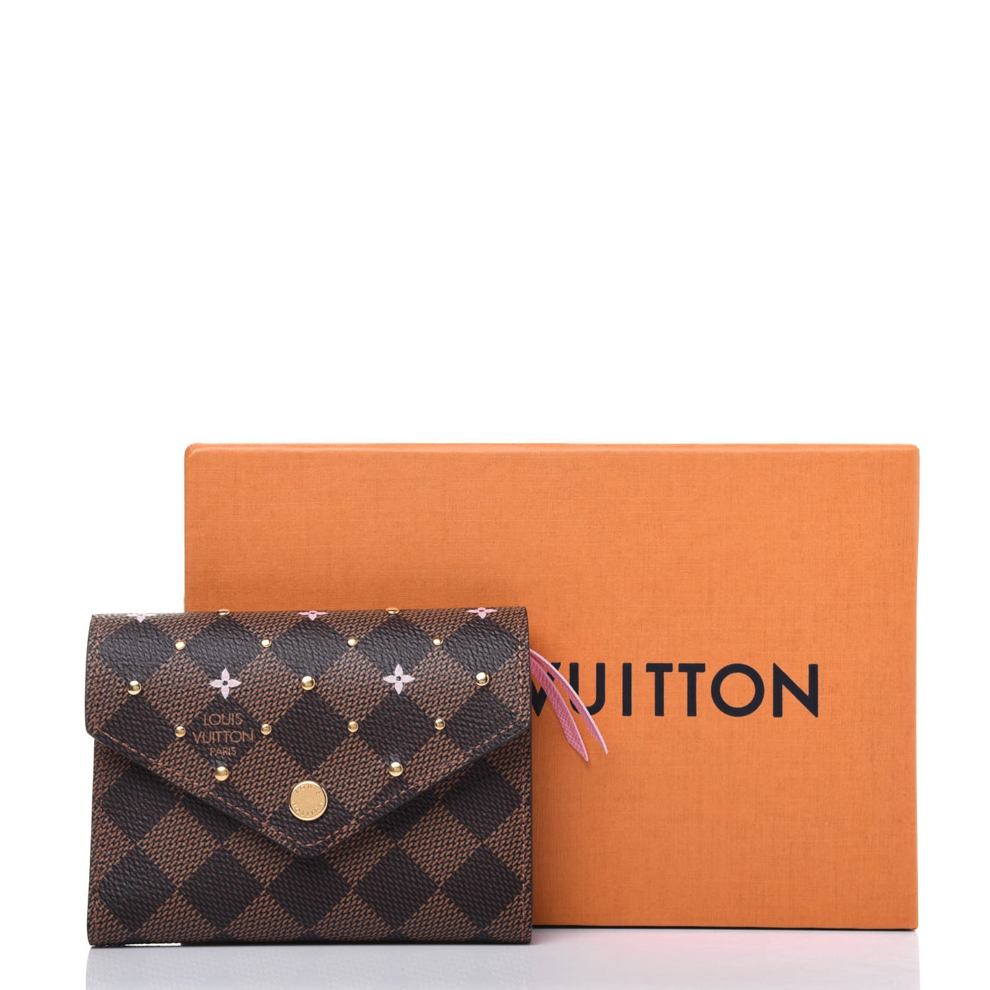 Damier Ebene Studded Victorine Wallet