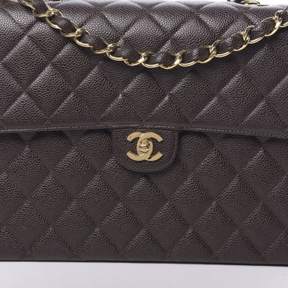 Chanel Caviar Quilted Jumbo Single Flap Brown 11 of 11