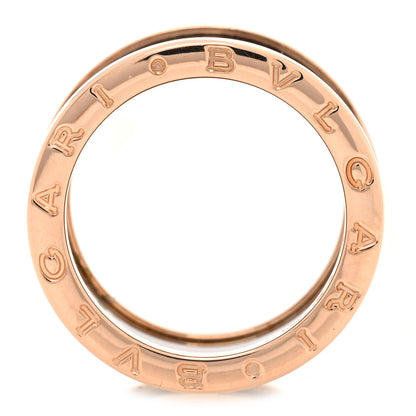 Bulgari 18K Rose Gold Black Ceramic B.Zero1 Four-Band Ring 56 7.5 6 of 6