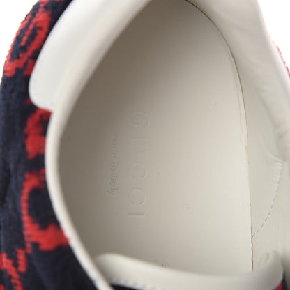 Gucci Terry Cloth GG Monogram Web Womens Ace Sneakers 36.5 Blue Red 10 of 13